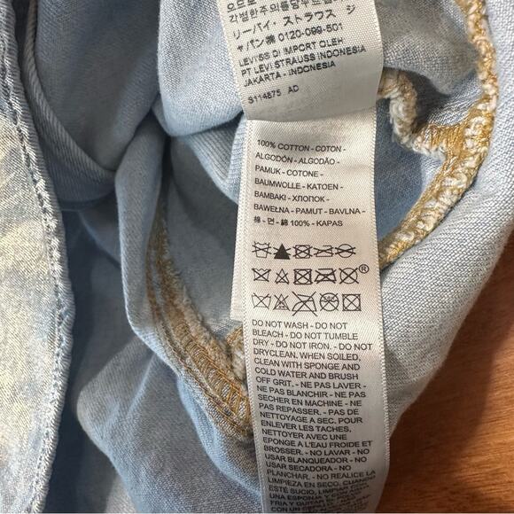 Levi’s Metallic Silver Jean Vest Corset Crop Top Sz L Festival Country Southern - Picture 5 of 11